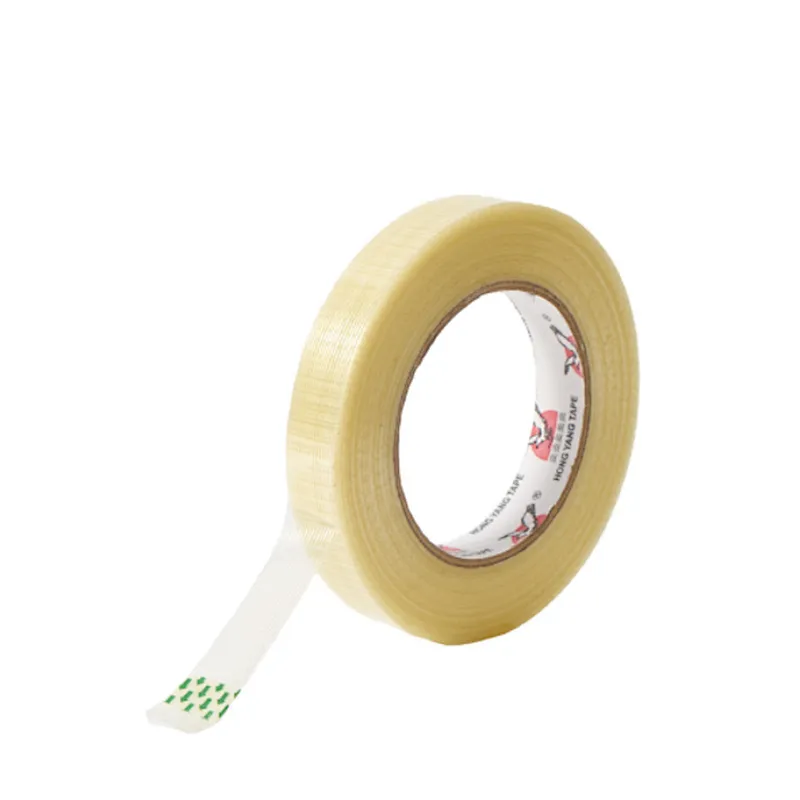 High-viscosity, pull-resistant, non-marking linear fiber tape, good toughness, no residue, white transparent fiber tape